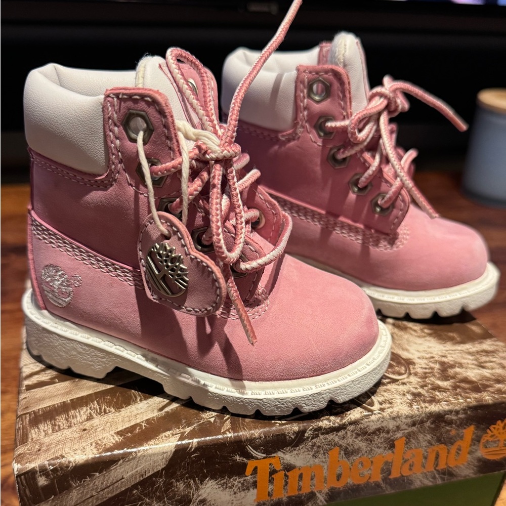 Timberland Toddler Petits 6 in Boot in Rose Pink